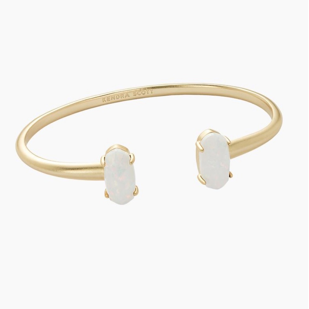 NWT Kendra Scott Edie Gold Cuff in White Opal